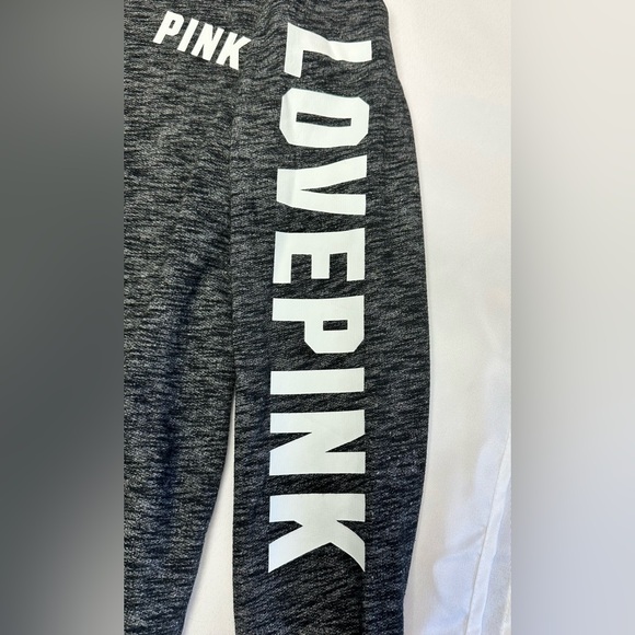 Victoria’s Secret PINK Small Gray Strappy Cold Shoulder Sweatshirt - Picture 5 of 8